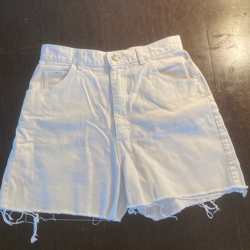 White Lee cut off shorts